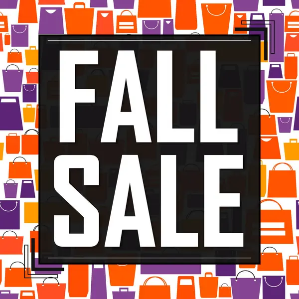 Fall Sale Discount Poster Design Template Promotion Banner Shop Online — Stock Vector