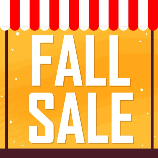 Fall Sale Discount Poster Design Template Promotion Banner Shop Online — Stock Vector