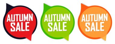 Sonbahar satış afişlerini, indirim etiketlerini tasarım şablonlarını, vektör illüstrasyonunu ayarla