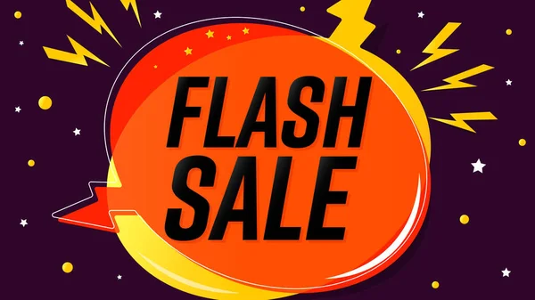 Flash Sale Modelo Design Cartaz Desconto Banner Promoção Para Loja — Vetor de Stock