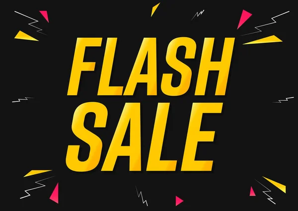 Flash Sale Modelo Design Cartaz Desconto Banner Promoção Para Loja — Vetor de Stock