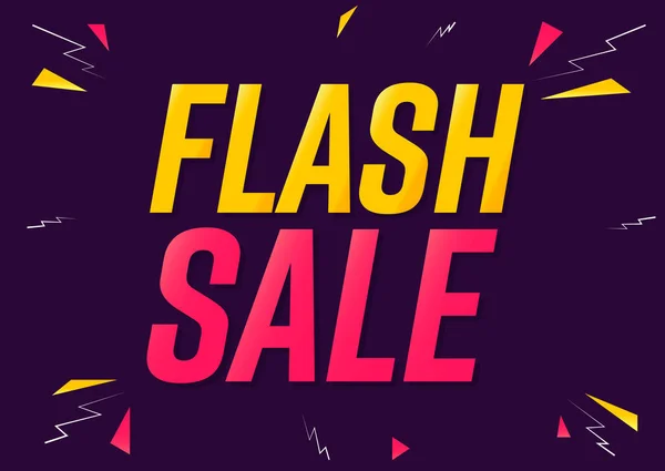 Flash Sale Modelo Design Cartaz Desconto Banner Promoção Para Loja — Vetor de Stock