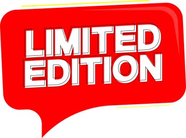 sınırlı sayıda konuşma balonu. sınırlı sayıda üretilmiş işareti. sınırlı sayıda afiş