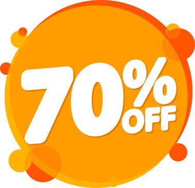 İndirim işareti% 70.