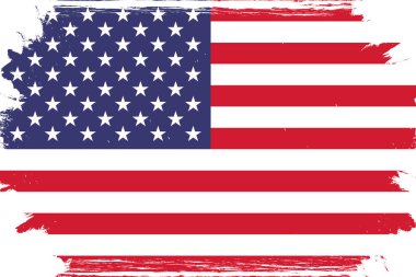 Grunge ABD bayrağı. vektör çizim