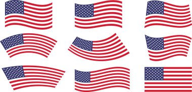 ABD bayrak vektör illüstrasyonu