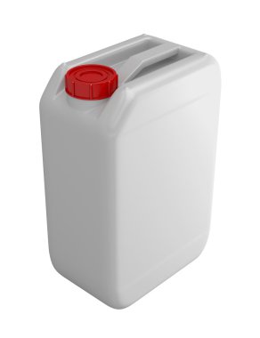 Jerrycan beyaz arka plan, 3d render