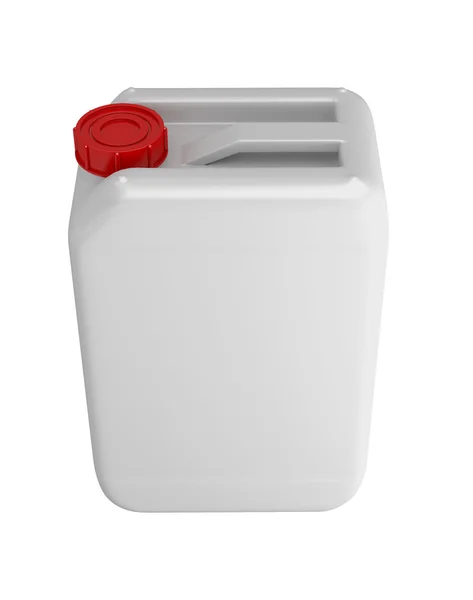 Jerrycan op witte achtergrond, 3D-rendering — Stockfoto