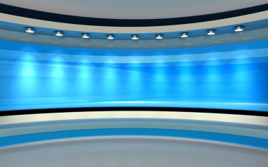 Tv Studio. News studio. The perfect backdrop for any green screen or chroma key video or photo production. clipart