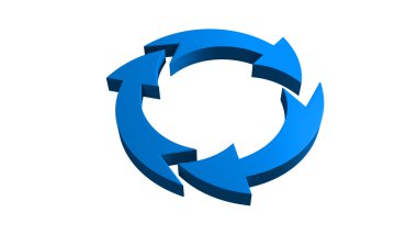 Oklar. Sembolü. 3D sembolü. 3D oklar. 3D render. 3D çizim