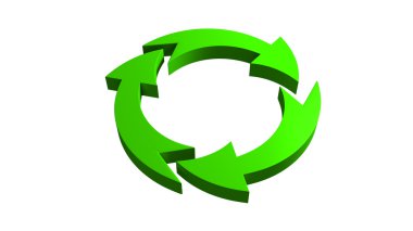 Oklar. Sembolü. 3D sembolü. 3D oklar. 3D render. 3D çizim