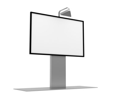 Beyaz ekran, Billboard. Temiz Billboard. Beyaz billboard. 3D render