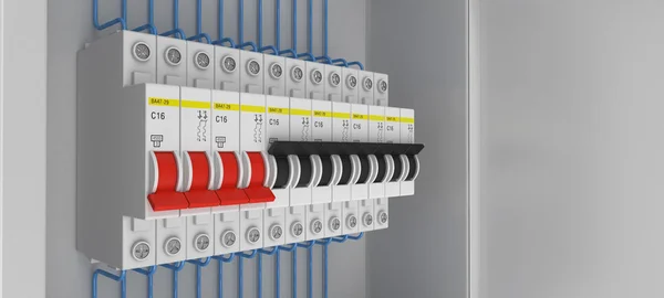 Elektrik devre kesiciler. 3D. 3d render