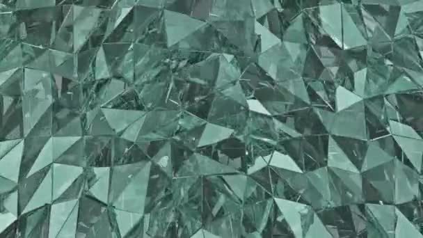 Fond en verre abstrait. Un rendu 3D. Surface polygonale — Video