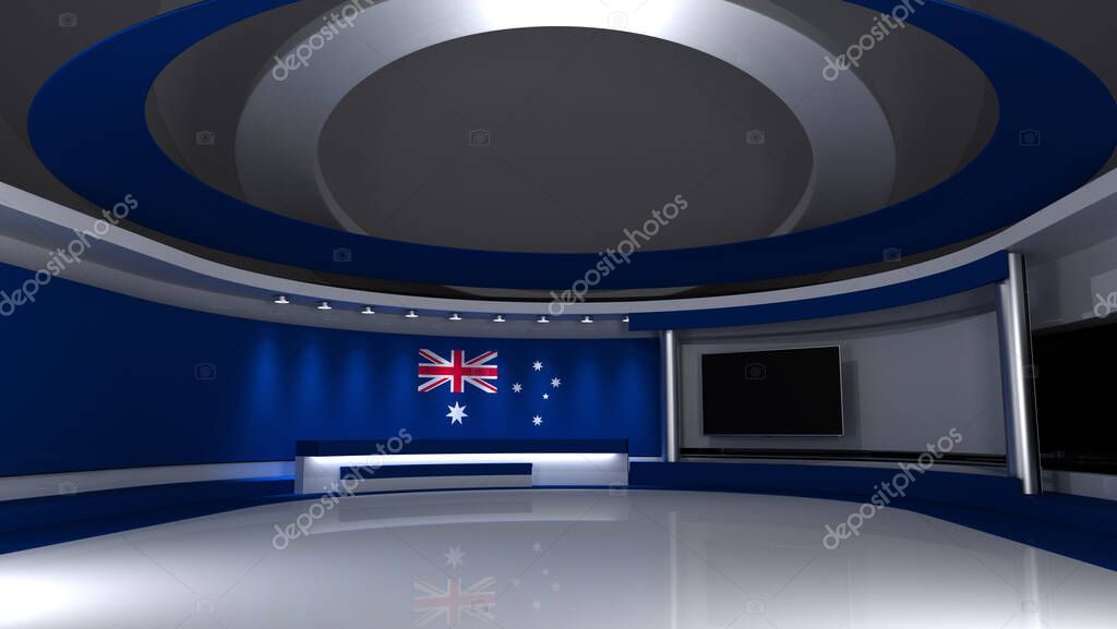 Tv Studio Australia Australian Flag News Studio Background For Any Green Screen Or Chroma Key Video Production 3d Render 3d Larastock Tv Studio Australia Australian Flag News Studio Background For Any Green Screen Or Chroma Key Video Production 3d Render 3d Larastock