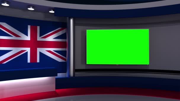 Estudio Reino Unido Gran Bretaña Estudio Britich Bandera Fondo Bandera — Vídeos de Stock