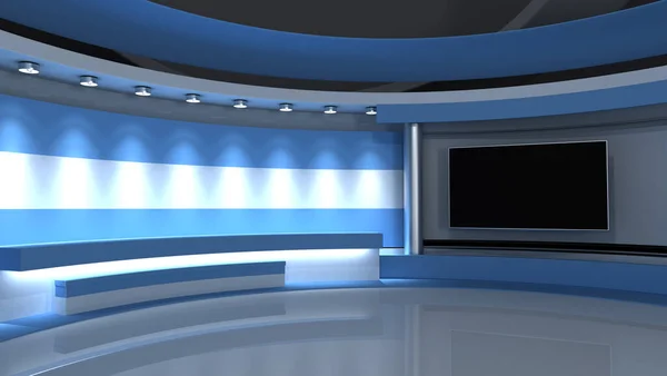 Fernsehstudio Argentinien Argentinische Flagge Nachrichtenstudio Schleifenanimation Hintergrund Für Jede Green — Stockfoto