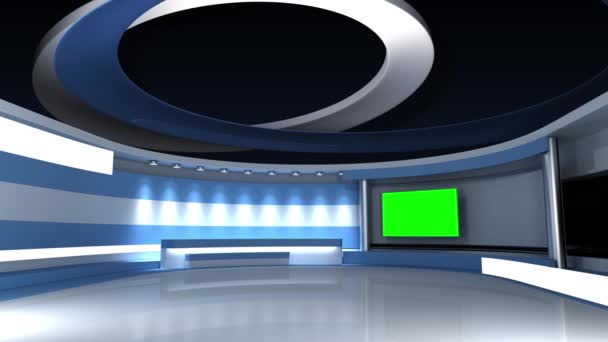 Stúdió Hurok Animáció Hírstúdió Háttér Bármilyen Zöld Képernyőn Vagy Chroma — Stock videók