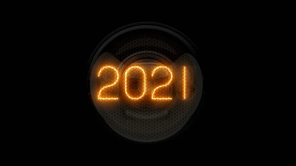 2021 Nixie Tube Indicator Rendering — Stock Photo, Image