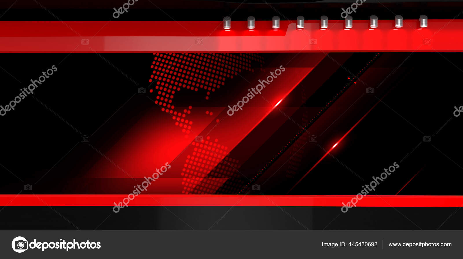 Studio Red Studio News Studio Perfect Backdrop Video Photo Production Stock Photo By C Vachom