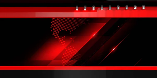 TV Stüdyosu. Red Stüdyo Haber Stüdyosu Video ya da fotoğraf çekimi için mükemmel bir zemin. 3B görüntüleme