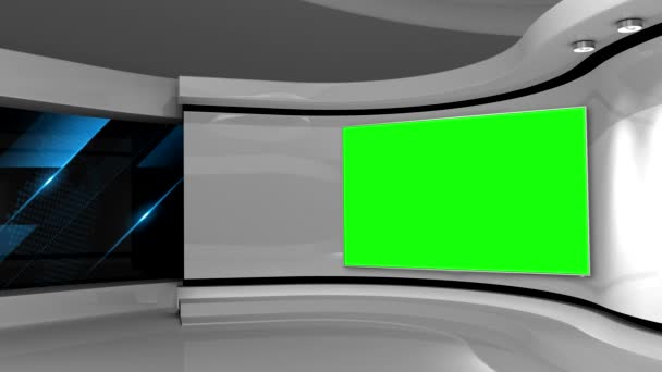 Weißer Hintergrund Fernsehstudio Schleifenanimation Weißes Studio Hintergrund Für Jede Green — Stockvideo