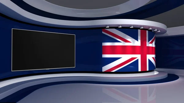 United Kingdom Great Britain British Flag Studio Flag Background Studio — Stock Photo, Image