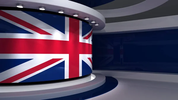 United Kingdom Great Britain British Flag Studio Flag Background Studio — Stock Photo, Image