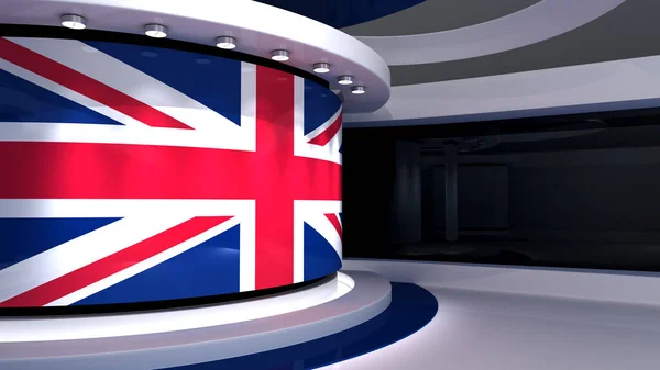 United Kingdom Great Britain British Flag Studio Flag Background Studio — Stock Photo, Image