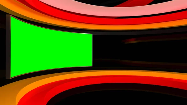 Fernsehstudio Hintergrund Für Shows Wand Nachrichtenstudio Roter Und Gelber Hintergrund — Stockfoto