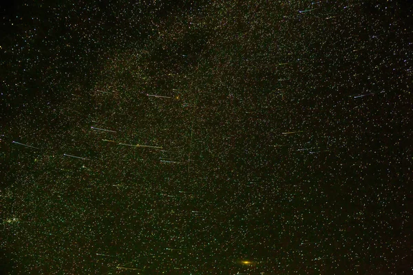Satelliet Internet Constellatie Aan Nachtelijke Hemel — Stockfoto