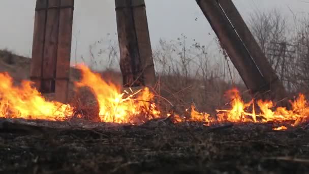 Yangın ve duman — Stok video