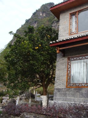 Çin bildings ve insanlar