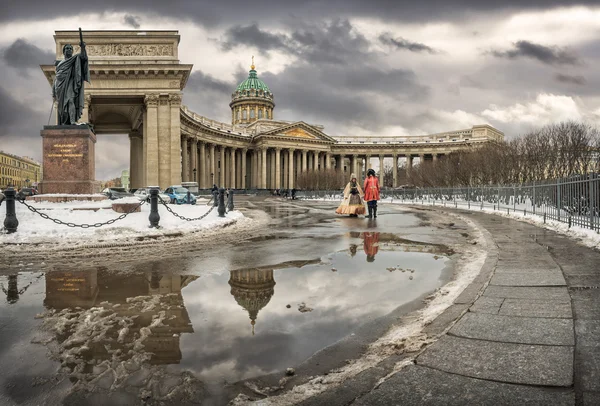 Winter Kazan Cathedral — Stock Photo, Image