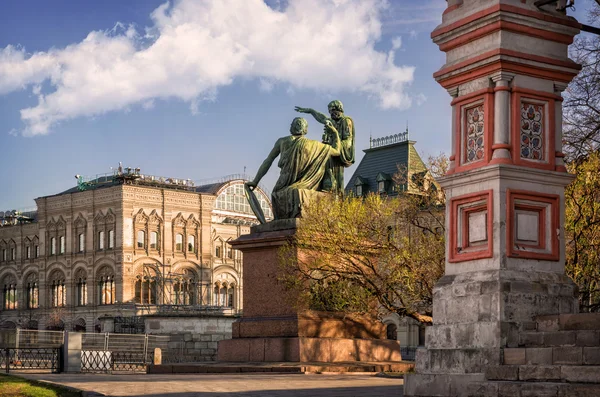 Emlékmű a minin és pozharsky — Stock Fotó