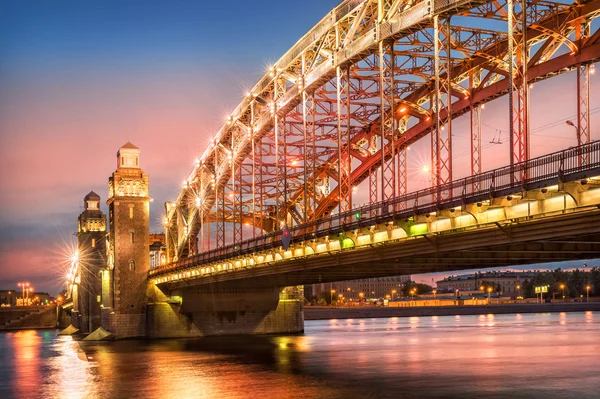 Peter Bridge in the evening — Stock Photo, Image