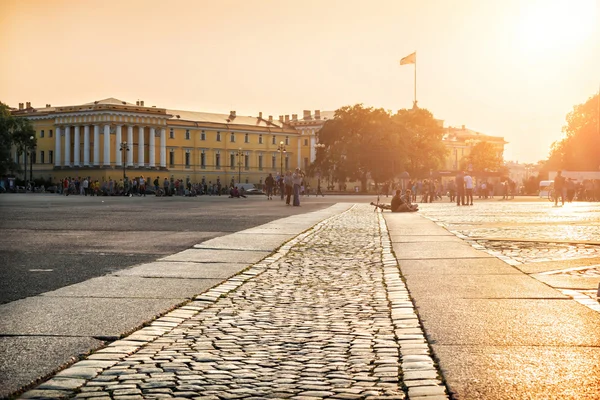 Warm paving stones at the Palace Square