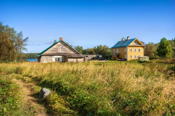 Bâtiments Résidentiels Sainte Trinité Skete Sur Île Anzer Îles Solovetsky — Photo