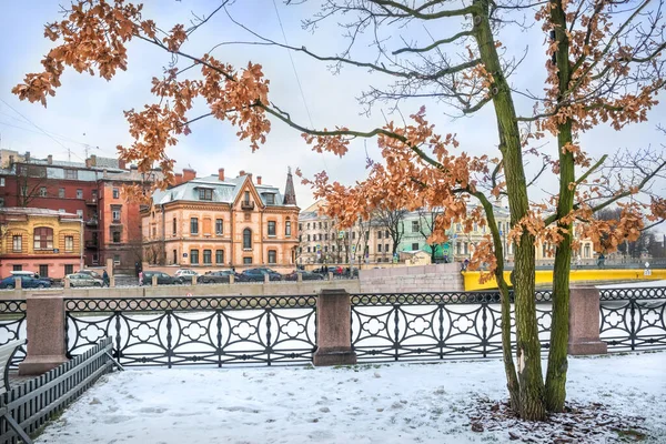 Zicht Het Schreter Herenhuis Andere Huizen Aan Moika Dijk Petersburg — Stockfoto