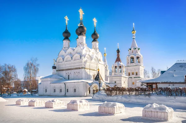 Троїцький Собор Монастирі Трійці Муромі Зимовій Сніговій Сонячній Даді — стокове фото