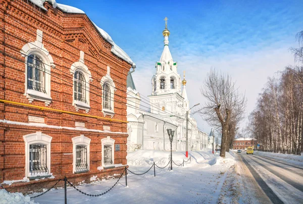 Казанська Церква Воріт Монастирі Трійці Цегляний Будинок Муромі Світлі Снігового — стокове фото