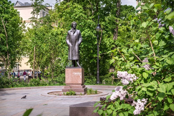 Monument Alexander Blok Sur Rue Spiridonovka Moscou Sur Une Ensoleillée — Photo