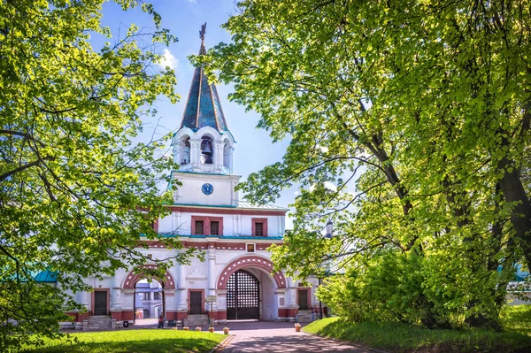 Porte Entrée Parc Kolomenskoye Moscou Sur Été Ensoleillé — Photo