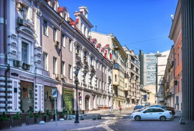 Skvortsov 'un bir yaz sabahı Moskova' daki Arbat Caddesi 'ndeki apartmanı