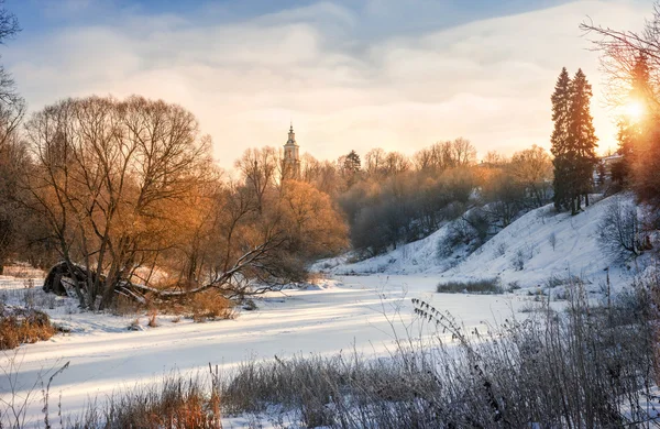 Do rio de inverno Protva — Fotografia de Stock