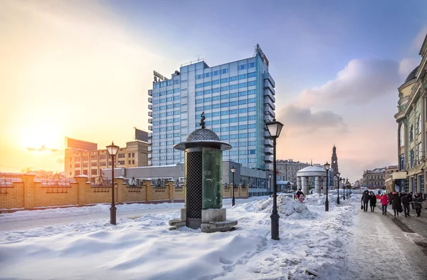 Frosty straat — Stockfoto