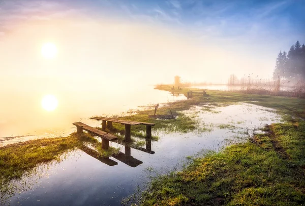 Silbermorgen — Stockfoto