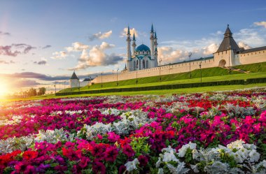 City of flowers Kazan clipart