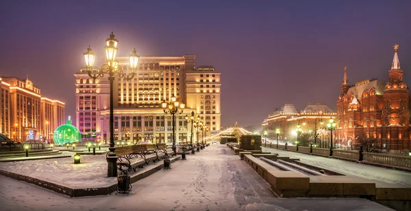 Schnee auf dem Manezh-Platz — Stockfoto