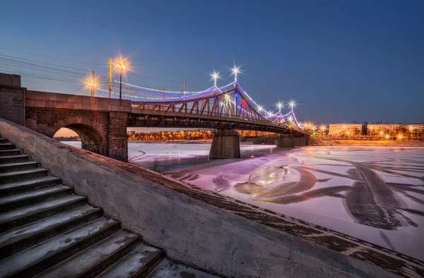 Año Nuevo Starovolzhsky Puente — Foto de Stock
